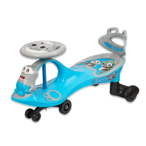 Kids Wiggle Ride-On Swing Car (Blue & Grey)