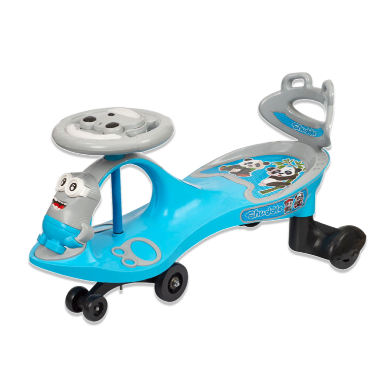 Kids Wiggle Ride-On Swing Car (Blue & Grey)